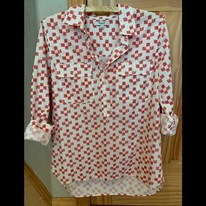 Madewell cotton popover blouse